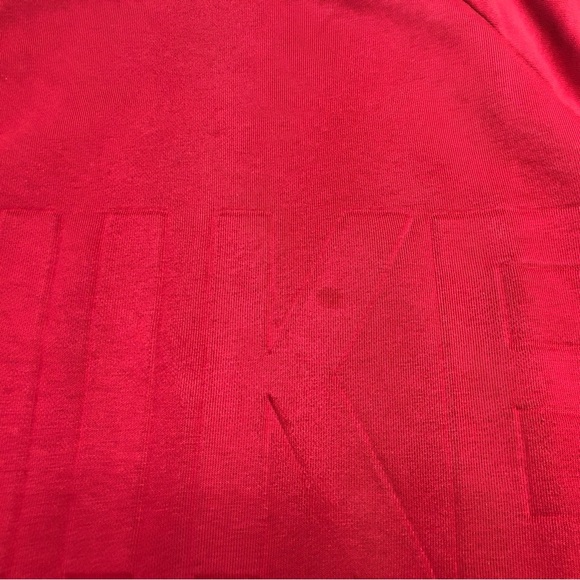 Nike Cropped Versa Dri-Fit Crew Neck Sweatshirt, Embossed Logo, Red, Size M - Picture 9 of 9